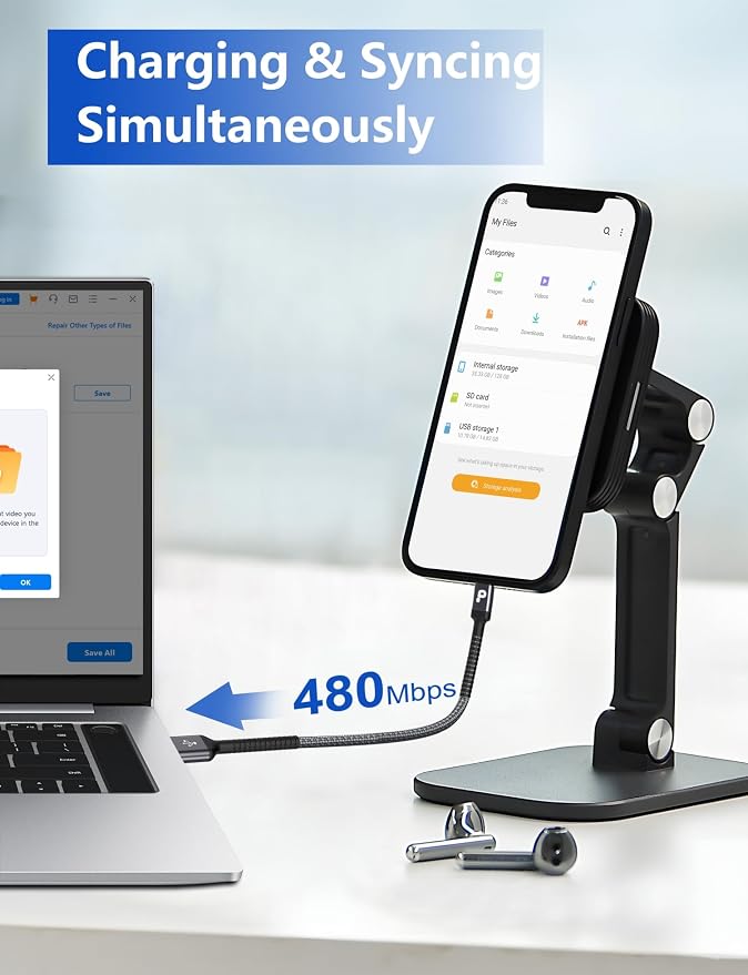 USB C Cable Fast Charging, 2Pack 1FT USB A to USB C Charge Cable, Short USB Type C Charging Cord Compatible with iPhone 17/16/15/Samsung Galaxy S20 S10/Google/Plus Note 10 9 8