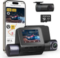 Dash Cam Front and Rear - 2.5K+1080P Dual Dash Camera with HDR, Super Night Vision, F1.55 Aperture, 24H Parking Mode, Built-in Wi-Fi & GPS, G-Sensor, Loop Recording, 64GB Card Included (A410)