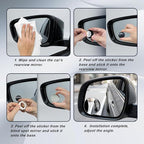 Blind Spot Mirrors 2 Pack, Electroplated Metal 2" Round HD Glass Frameless Convex Side Rear View Mirror,Self-Adhesive Back for Car SUV Truck(style1)