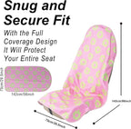 Car Seat Cover Protector Front Seats,for Gym Workout,Running,Swimming,Beach and Hiking,Waterproof Sweat Towel Bucket Seat Covers for Cars SUV Trucks (Flower and Pink, 1Pcs)
