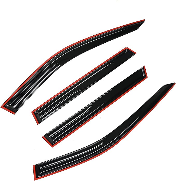 Tape-on Side Window Visors Deflectors Rain Guards for Nissan Rogue S SV SL2021 2022 2023 2024 2025 Window Visors for Cars,Window Deflectors Smoke Tinted 4-Pcs