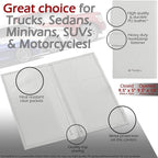 Registration and Insurance Card Holder - Car Organizer - White | Vehicle Glove Box Document Organizer, Auto Essential Paperwork Holder for Contact Information Cards, Interior Car Accessories
