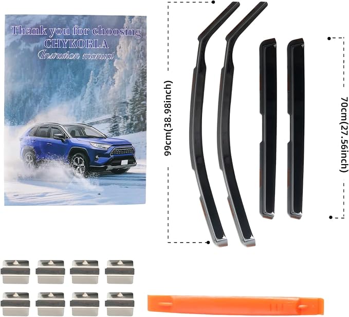 in Channel Rain Guards Fit for Chevrolet Chevy Suburban 2021-2026 | Durable Window Deflectors, Clip on Vent Visors, Improved Ventilation and Air Flow, 4 pcs