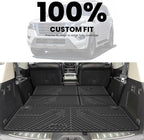 Cargo Mat & Backrest Mats for Nissan Armada/Infiniti QX80 2019-2024, All Weather TPE Custom Fit Easy Clean Durable No-Curling Trunk Mat for Armada & QX80, Black