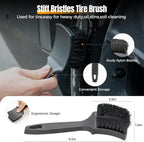 9Pcs Car Wheel Brush kit, Tire Brush, Microfiber Flat Wheel Cleaner Brush | Soft-bristled Rim Cleaner Brush, Tire Shine Applicator, Detailing Brushes, Detailing Pads, Scratch-Free Car Drying Towel