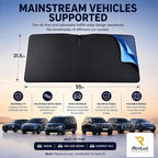 [2026 Upgrade] RevLux Car Windshield Sun Shade | Keeps Car Cool, Sun & Heat Protection | Double Thickened Ice-Core Cooling Fabric | Zero Light Leakage | Foldable Sunshade (Standard - 55"x31")