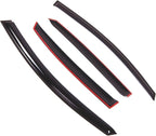 Outside Mount Window Vent Visors Rain Guards Compatible with Nissan Sentra 2016-2018 | Side Window Wind Deflectors Rain Shields | Black Tinted, 4 Pcs Set, BGWV-732B