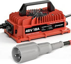 48 Volt Golf Cart Battery Charger 18 AMP for Club Car Precedent & DS with 3-Pin Round Plug-Lead Acid