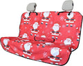 Back Seat Cover for Car Trucks Van SUV Jeep,Waterproof Rear Bench Towel Seat Covers for Dogs and Kids,Automotive Backseat Protector (Santa Claus)