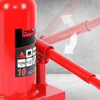 10 Ton / 20000 lbs Lifting Automotive Welded Hydraulic Bottle Jack for Car SUV Pickup Truck, Auto Repair, with Manual Handle, Red