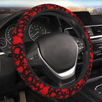 Classic Horror Blood Splatter Black Steering Wheel Cover Non-Slip Auto Steering Wheel Protector Car Accessories Universal Fit 15 Inches for Men Women