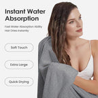 Microfiber Bath Towels, Oversized, Ultra Soft, Super Absorbent and Fast Drying, No Fading and Multipurpose Use for Sports, Travel, Fitness, SPA and Yoga (Coral Fleece - Grey, 30 in x 60 in)