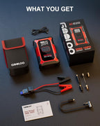 A3 Jump Starter with Air Compressor, 3000A Portable Car Battery Booster (9.0 Gas/6.5L Diesel) with 150PSI Auto-Shutoff Tire Inflator, 12V Supersafe Lithium Jump Box Car Battery Jumper Starter