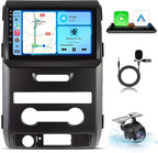 8 Core 4+32G Car Radio for Ford F150 2009-2014: Upgrade 9 Inch Touchscreen Stereo with Wireless CarPlay Android Auto 5GWiFi GPS Bluetooth SWC FM RDS Mirror Link Backup Camera