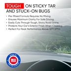 Windshield Washer Fluid Ready to Use Formula - 1 Gallon, Pre-Mixed, Streak-Free Cleanliness, 2-In-1 Removes Bugs & Tar