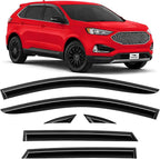 Voron Glass Tape-on Extra Durable Rain Guards for Ford Edge 2015-2024, Window Deflectors, Vent Window Visors, 6 Pieces - 100910