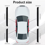 Car Door Threshold Protection, 4PCS Door Edge Step Dust Shield Cover, Door Width 23.6x1.96inch Car/SUV Universal Rubber Scratch Resistant Exterior Accessories (Black)