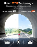 M310 Plus 4K Dash Cam Front with Night Vision, 140° Wide Angle Dash Camera for Cars, WiFi Dashcam with App, Parking Mode, G-Sensor, Loop Recording, Voice Control, Easy Install Car Camera