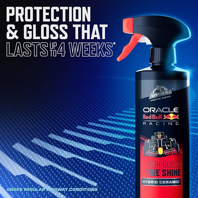 Podium Series Hybrid Ceramic High Gloss Tire Shine Spray, 16 fl oz, Long-Lasting Car Tire Shine Developed in Collaboration With Oracle Red Bull Racing