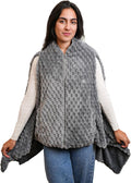 Portable Heated Blanket heated shawl Dual-Side Fast Heating Tech 3-in-1 Heated Vest, Machine Washable Car & Home Winter Essential Gift - Battery not Include