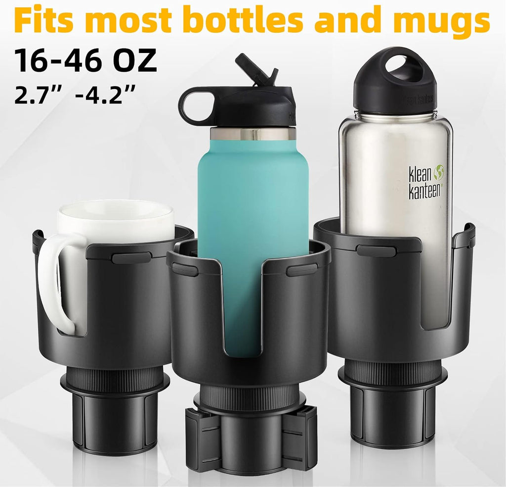 2-in-1 Car Cup Holder Expander with Phone Mount