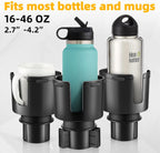 2-in-1 Car Cup Holder Expander with Phone Mount