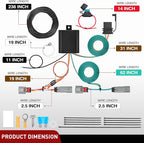 4 Pin Trailer Wiring Harness 56462 Vehicle Side Custom for 2021 2022 2023 2024 Ford Bronco Sport Simple Fit Tow Hitch Accessories