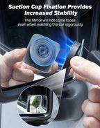 Blind Spot Mirror 2 Pack HD Frameless Convex Glass for Wide Angle View and Safer Lane Changing Compatible with Cars SUVs Trucks RVs upgraded non-marking suction & Long Lasting Durability