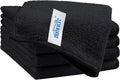 Microfiber Cleaning Cloth, Premium Microfiber Towels for Cars, Lint Free, Scratch-Free, Highly Absorbent, Reusable Cleaning Rags for Car, Household, Kitchen, Window(Black,5)