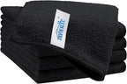 Microfiber Cleaning Cloth, Premium Microfiber Towels for Cars, Lint Free, Scratch-Free, Highly Absorbent, Reusable Cleaning Rags for Car, Household, Kitchen, Window(Black,5)