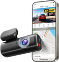 F9 Lite 4K Dash Cam Front, ADAS, Built-in WiFi APP Control Dash Camera for Cars, 2160P UHD Mini Car Dash Cam with GPS, Night Vision, G-Sensor, 24H Parking Monitor (SD Card Not Included)