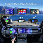 Double Din Android 13 Car Stereo Receiver - 10.1" Universal HD Touchscreen w/64GB, Built-in GPS & Backup Camera, Bluetooth 4.1, Supports CarPlay/MirrorLink (1990-2023 Vehicles)