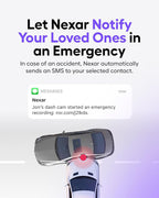 Nexar Beam GPS Dash Cam - Dash Camera for Cars with 32GB SD Card Included Unlimited Cloud Storage 24H Parking Mode Dash Cam for Cars. Wireless Car Camera with Nexar Classic App