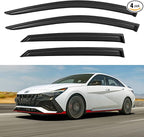 Window Visors Rain Guards Shield for 2021 2022 2023 2024 2025 2026 Hyundai Elantra, Out-Channel Window Vent Wind Deflectors Visors Shades for 21-26 Elantra