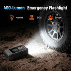 4000A Car Jumper Starter Portable with Air Compressor, 12V Battery Jump Starter with Tire Pump 150PSI for 10L Gas Diesel Engines, Car Battery Jumper Box Pack Combo with LED Light, Father Day Gift
