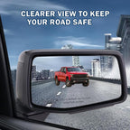 Right Passenger Side Mirror Compatible 2019-2025 Chevy Silverado 1500 With Power Folding Heated Turn Signal Puddle Lights Mirror Memory Temperature Sensor Black Replace#84309684(15Pins)