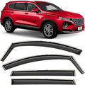 Voron Glass in-Channel Extra Durable Rain Guards for Hyundai Santa Fe 2019-2023, Window Deflectors, Vent Window Visors, 4 Pieces - 200865