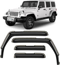 in-Channel Incredibly Durable Rain Guards for Jeep Wrangler JK 2007-2018, Original Window Deflectors, Vent Window Visors, Vent Deflector, 4 pcs. - 607169