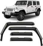 in-Channel Incredibly Durable Rain Guards for Jeep Wrangler JK 2007-2018, Original Window Deflectors, Vent Window Visors, Vent Deflector, 4 pcs. - 607169