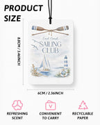 Vintage Coastal Beach Car Air Freshener 4 Pcs Coconut Scented, East Coast Seaside Car Accessories Mirror Decor for Women, Nautical Ocean Hanging Air Freshener for Cars Closet Drawer Books