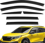 Extra Durable Window Deflectors Tape-On Window Visors Rain Guards Fit for CR-V (CRV) 2017-2022, Sun Visors, Wind Vent for Shades, Exterior Car Accessories - 6pcs. AG0723