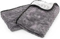 Gauntlet Car Drying Towel, Ultra-Absorbent 70/30 Blend Korean Microfiber, Dries Vehicles Faster Without Scratching, 900 GSM, 15x24 Inches, Ice Grey/Grey, 2-Pack