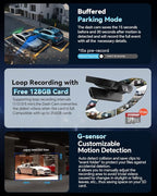 4K STARVIS 2 & Rear 1080P Dual Dash Cam for Toyota Camry 2025-2026 Hybrid LE SE XLE XSE Nightshade, OEM Look Car Camera with WiFi App, Loop Recording, G-Sensor, Parking Hardwire Kit, 128GB