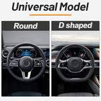 Elastic Stretch Steering Wheel Cover 15 Inch, Breathable Ice Silk Microfiber, Non-Slip Grip, Warm in Winter and Cool in Summer, Odorless, Car Accessories Fit Cars, SUVs, Light Blue