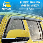 Extra Durable Window Deflectors Tape-On Window Visors Rain Guards Fit for Jeep Grand Wagoneer 2022-2026, Sun Visors, Wind Vent for Shades, Exterior Car Accessories - 4pcs. AG0638