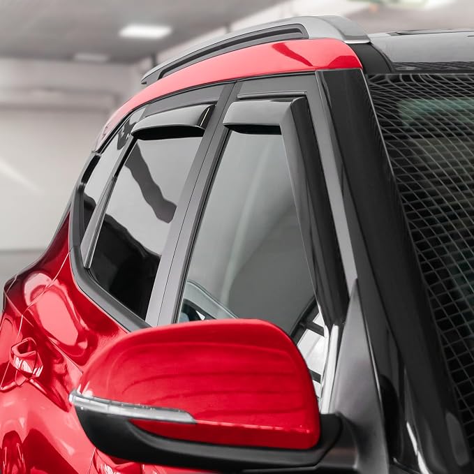 Voron Glass in-Channel Extra Durable Rain Guards for Kia Seltos 2021-2026, Window Deflectors, Vent Window Visors, 4 Pieces - 201234
