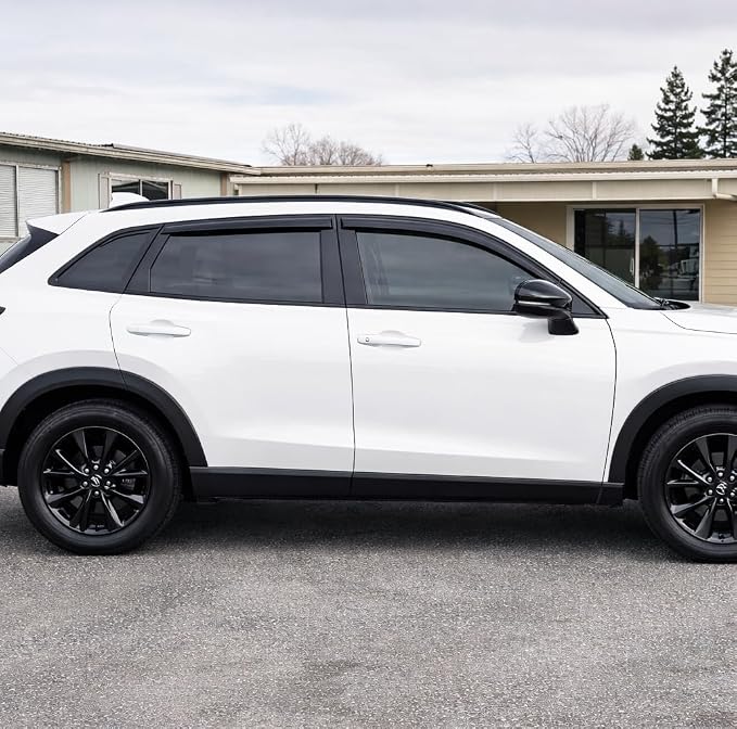2023-2026 Tape-On Rain Guards for Honda HR-V Side Window Visor Deflectors LX EX-L Sport Smoke Tinted HRV Vent Shade Protectors 2024 2025