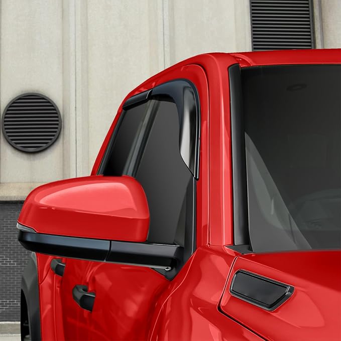 Voron Glass Tape-on Extra Durable Rain Guards for Toyota Tacoma Double Cab 2024-2026, Window Deflectors, Vent Window Visors, 4 Pieces - 100822