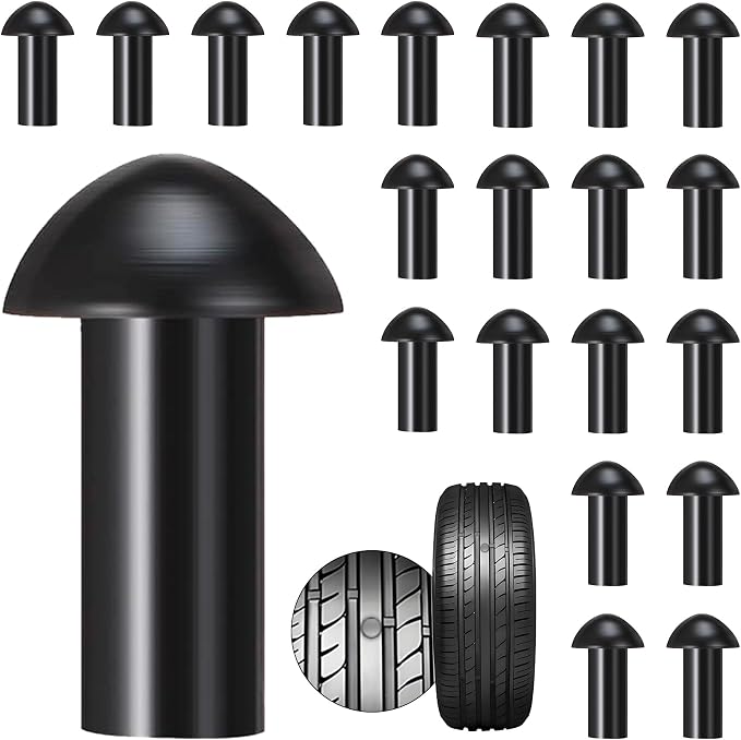 Tubeless Tire Puncture Repair Kit with Mushroom Plug, Repairs punctures and Flat Tires for Motorcycles, Cars, Trucks, ATVs,Gun Puncture Repair Kit