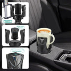 Adjustable Car Cup Holder Expander, Cup Holder for Car with Rubber Pad for 10-64ozYeti Hydro Flask Stanley Owala Coffee Cup Water Bottles, Universal Cupholder Adapter with Adjustable Base